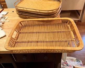 Wicker Serving Trays