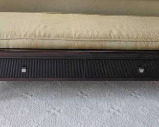 SF116Dark Wood Bench With Drawers