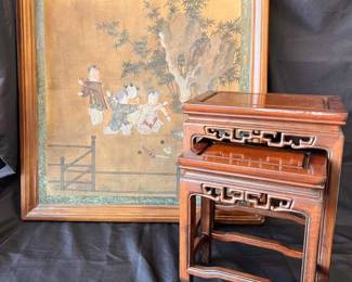 SF102Wood Nesting Tables And Art