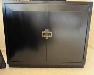 SF185Black Solid Wood Storage Cabinet