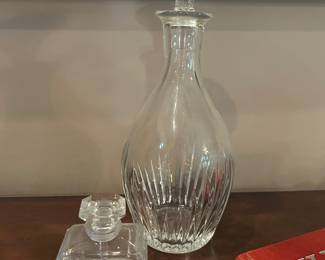 Baccarat Massena decanter and Baccarat perfume bottle