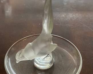 Lalique pheasant ring holder - tiny chip
