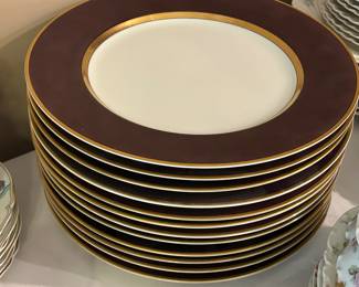 Fitz & Floyd "Renaissance" 12” chargers in Cognac