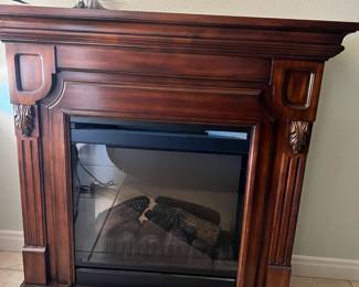 Fireplace Electrolog/Dimplex - Dark cherry wood electric fireplace