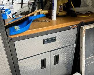 Gladiator tool bench with storage