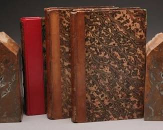 Three 19th-Century Leather-Bound Volumes
