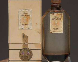 Vintage Crepe de Chine Perfume Bottle, F. Millot