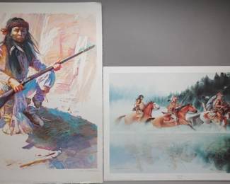 Two Native American Art Prints, Signed Editions