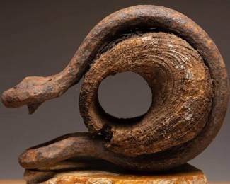 Hand-forged Iron & Wood Rope Shackle