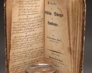 1836 German Prayer Book with Handwritten Notes
