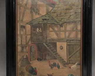 1935 Oil Painting, Signed Voller
