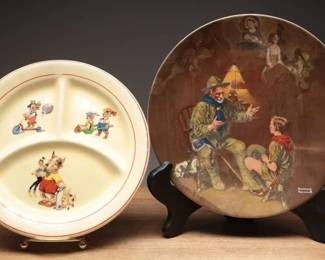 Norman Rockwell Plate & CP Co Child’s Dish Set