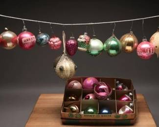 Antique German Kugel & Vintage Ornaments