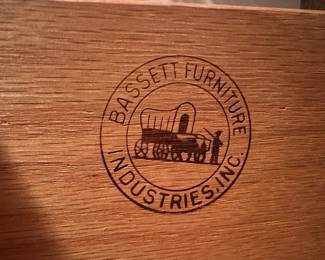 Mid Century Bassett Furniture Matching Dressers with Tapered Legs