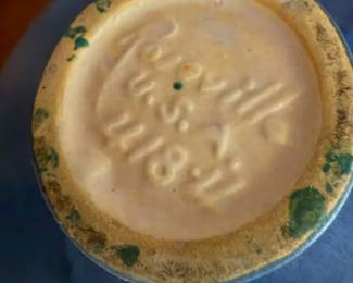 1940s Roseville Blue Foxglove Double Handled Jardiniere – 418-4