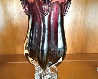 Royal Gallery Amethyst Purple Blown Art Glass Vase – Made in Poland