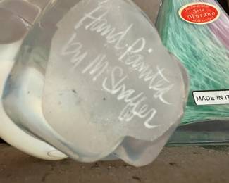 Fenton Floral Hand Painted Bunny Figurine