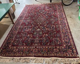 Karastan 100% Wool Pile Red Sarouk Rug – 5.9' x 9’