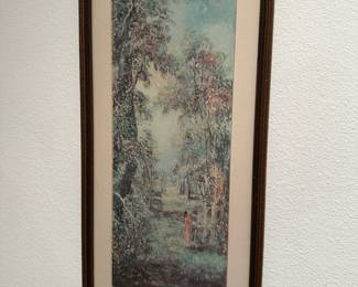 Framed & Matted Impressionist Landscape Print by Eva Holusa Makk