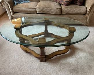 Drexel Heritage Glass Top Coffee Table
