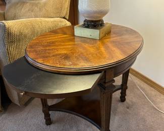Drexel San Martin Side Table with Pull Out Drink Tray