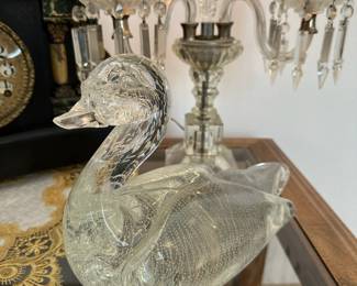 Murano Style Art Glass Duck Figurine