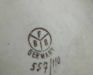 FBS Germany Blue Romantic Scene Hinged Trinket Box