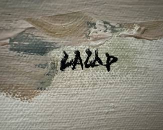 Framed Painting of Shack Signed Lalap