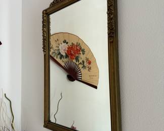 French Rococo Gold Tone Rectangular Mirror