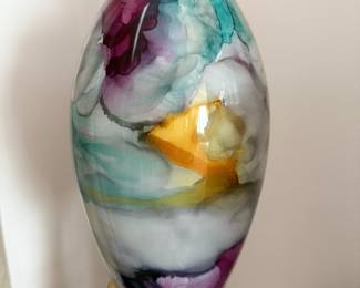 Watercolor Swirl Vase