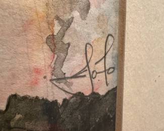 Matted Watercolor "Fisherman's Terminal Seattle, Wa" by Sofo