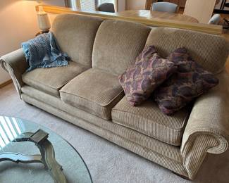 Matching LaZboy Brown Chenille Recliner and Sofa