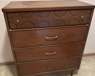 Mid Century Bassett Furniture Matching Dressers with Tapered Legs
