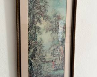Framed & Matted Impressionist Landscape Print by Eva Holusa Makk