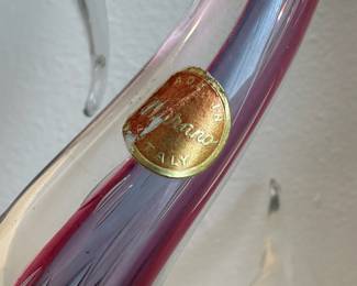 Fenton Multicolor Glass Swan