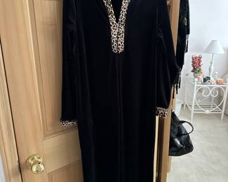Charter Club Intimates Women Black Leopard Print Robe