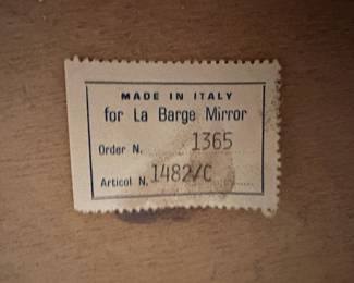 Labarge French Style Mirrored Console Table