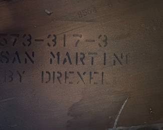 Drexel San Martin Side Table with Pull Out Drink Tray