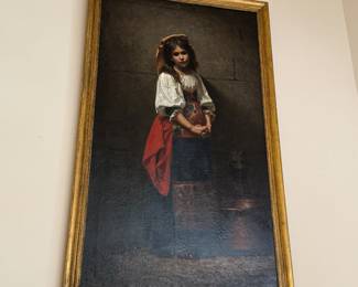 Charles Sprague Pearce (1851-1914) "L'Italienne" Dated 1875
