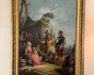 Francesco Zugno (1709-1787) "Laban Looking for the Idols Hidden by Rachel" *One of a pair 45" x 59"
