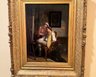 Jean Carolus (1814-1897) "The Artist Studio"