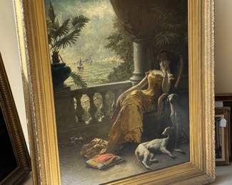 Alfred Emile Leopold Stevens (1823-1906) "Sur le Balcon"