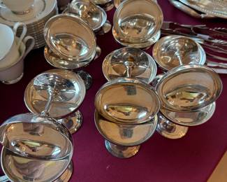 Christofle Silverplate Champagne Glasses