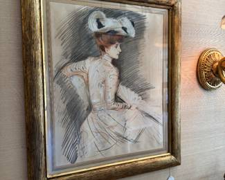 Paul Cesar-Helleu (1859-1927) "Madame Helleu"
