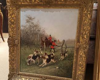 Rene Valette (1874-1956) "Fox Hunt"