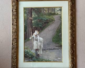 Louis Emile Adan (1839-1937) Watercolor