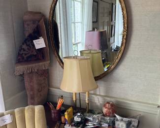 Really beautiful oval gilded mirror
