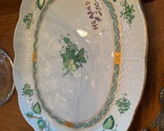 Herend green Chinese bouquet pattern