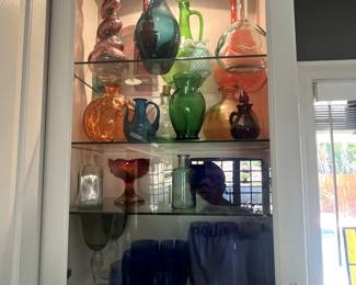 Colored glass.