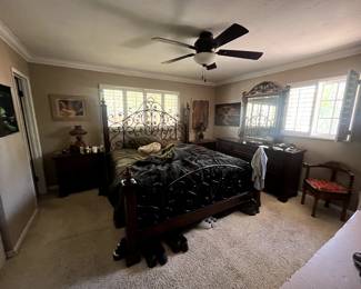 Wood bedroom set.